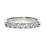 14K White Gold Diamond Wedding Band
