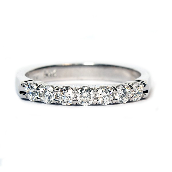 14K White Gold Diamond Wedding Band