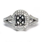Platinum Diamond Semi-Mount Engagement Ring