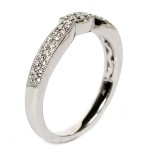 14K White Gold Fitted Diamond Wedding Band