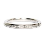 14K White Gold Diamond Channel Set Band
