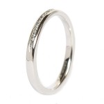 14K White Gold Diamond Channel Set Band