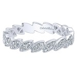 14K WHITE GOLD .19CTW DIAMOND MARQUISE STACKABLE BAND