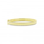 14K YELLOW GOLD DIAMOND BANGLE BRACELET