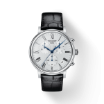 Tissot Carson Premium Chronograph with White Dial and Black Strap