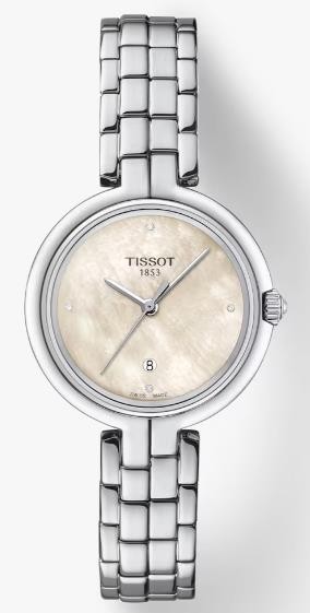 Tissot Ladies Flamingo Watch with Mother of Pearl Dial