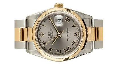 ROLEX  *PRE-OWNED* DATEJUST 18KY AND STAINLESS