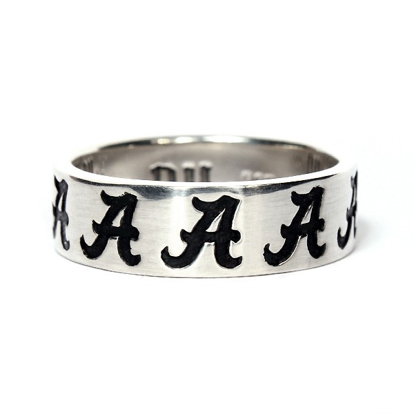 Sterling Silver University Of Alabama Spirit A Ring