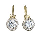 VAHAN 14K STERLING SILVER .22CTW DIAMOND AND CZ DROP EARRINGS