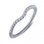 Sterling Silver .16Ctw Created Wedding Band Sz 7