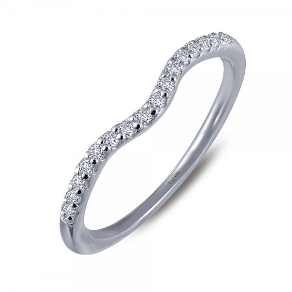 Sterling Silver .16Ctw Created Wedding Band Sz 7