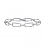 Elegant Halo Link Bracelet