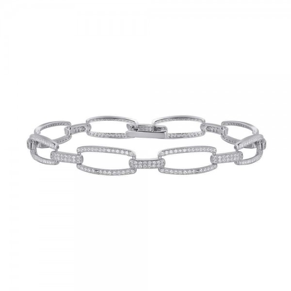 Elegant Halo Link Bracelet