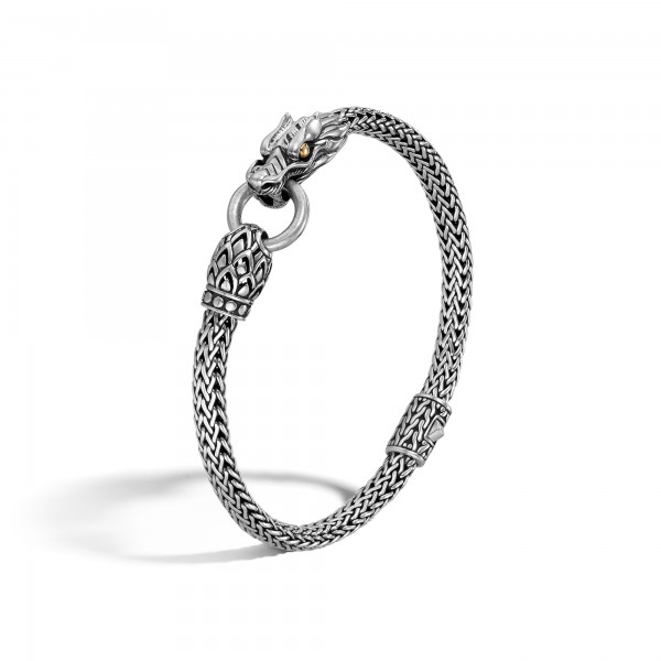 Women'S Legends Naga Gold & Silver Dragon Station Chain Bracelet, Size S