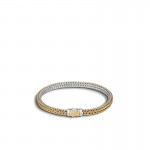 Classic Chain 5Mm Reversible Bracelet, Silver, 18K Gold