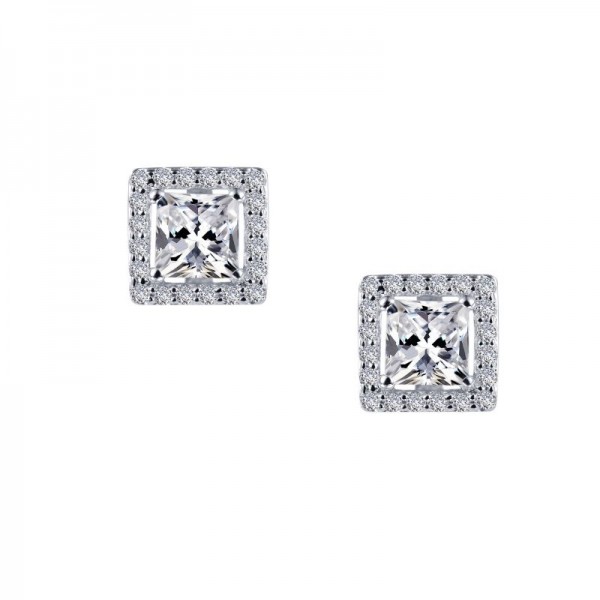 1.52 Ct Tw Halo Stud Earrings