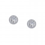 1.3 Ct Tw Halo Stud Earrings