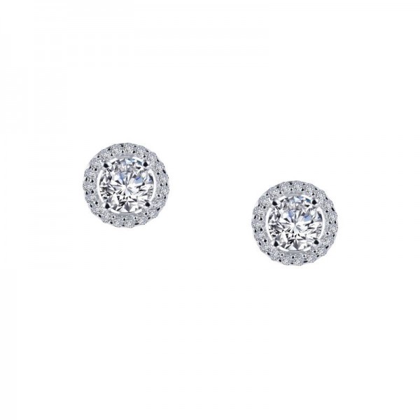 1.3 Ct Tw Halo Stud Earrings