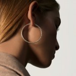 Classic Chain Silver Large Hoop Earrings In Silver