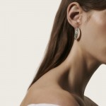 Classic Chain Silver Knife Edge Hoop Earrings (Dia 19.5Mm)