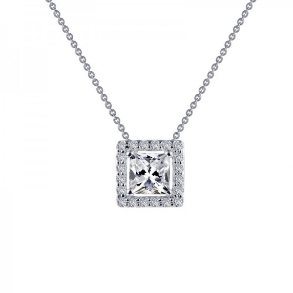 Sterling Silver .76Ctw Created Neck18