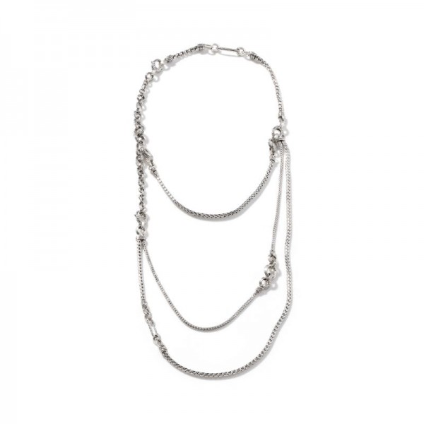 John Hardy Sterling Silver Classic Chain Remix Hero Transformable Necklace, 34