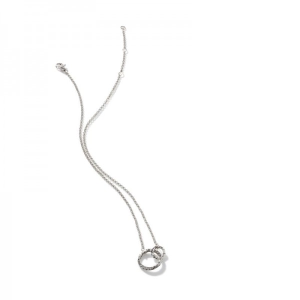 JOHN HARDY STERLING SILVER CLASSIC HAMMERED MINI ROLO INTERLINKING CHAIN