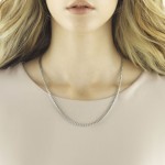 Classic Chain 3.5Mm Woven Necklace In Silver