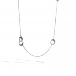 Legends Naga Sterling With Pave Black Spinel Station Necklace