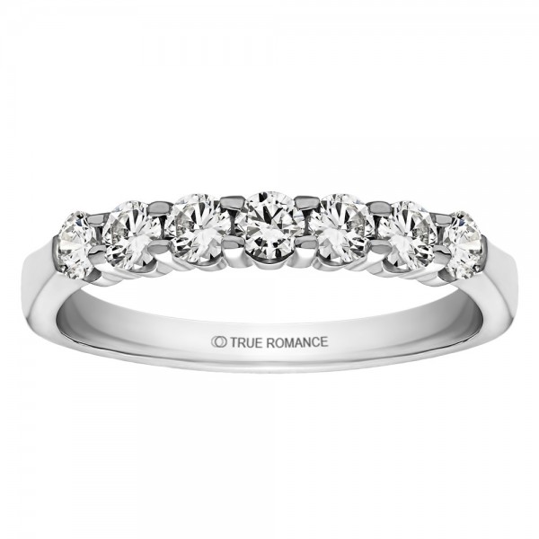 14K White Gold .50Ctw Shared Prong Band