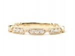 14K Yellow Gold .25Ctw Diamond Stackable Band