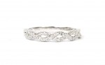 14K WHITE GOLD .21CTW TWIST DIAMOND BAND