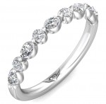 PLATINUM MARQUISE & ROUND SHARED PRONG DIAMOND BAND
