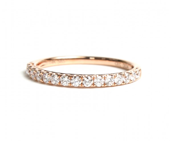 14K ROSE GOLD DIAMOND BAND