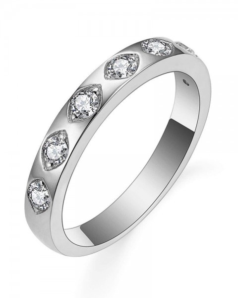 14K WHITE GOLD DIAMOND BAND