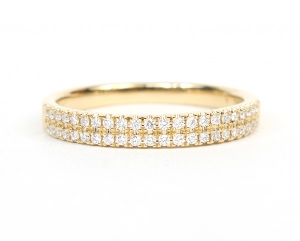 14K YELLOW GOLD DIAMOND BAND