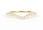 14K YELLOW GOLD DIAMOND CURVE BAND