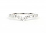 14K WHITE GOLD DIAMOND CURVED BAND