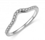 14K WHITE GOLD DIAMOND CONTOUR BAND .20CTW