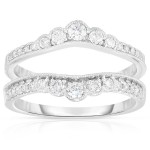 14K WHITE GOLD DIAMOND RING JACKET