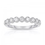 14K WHITE GOLD DIAMOND STACKABLE RING