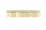 14K YELLOW GOLD DIAMOND DOUBLE STACKABLE BAND