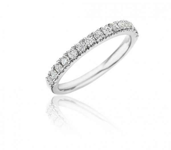 14K WHITE GOLD DIAMOND BAND .50CTW