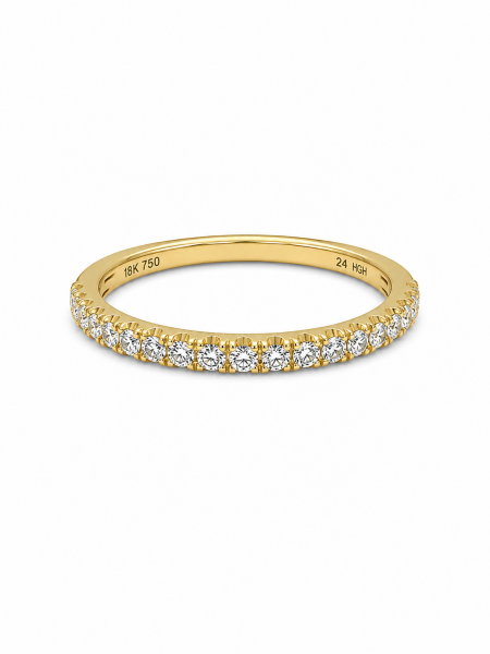 18K YELLOW GOLD DIAMOND BAND