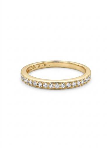 14K YELLOW GOLD DIAMOND BAND