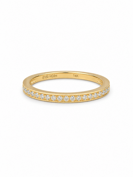 14K YELLOW GOLD DIAMOND BAND