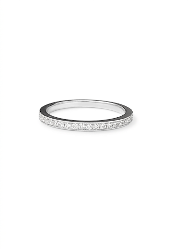 14K WHITE GOLD DIAMOND BAND