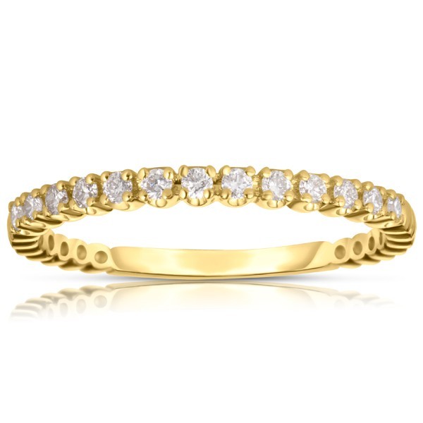 14K YELLOW GOLD DIAMOND BAND