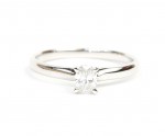 14K White Gold .33Ct Oval Solitaire Engagement Ring
