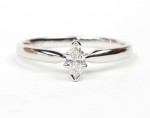 14K White Gold .20Ct Marquise Solitaire Engagement Ring